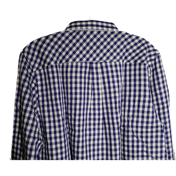 UNTUCKit Belleza Womens Size 8 Button Up Long Sleeve Blue Gingham Collared Top - Picture 4 of 7